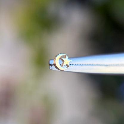 Moon Star Pin - Threadless End