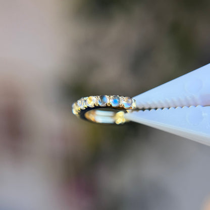 Cabochon Moonstone Huggie