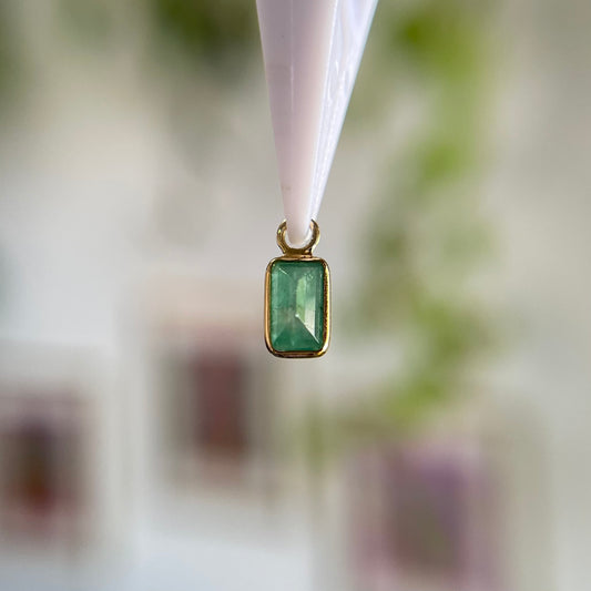 Emerald Cut Bezel - Charm