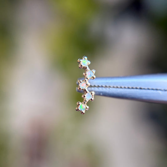 Stardust Pin - Opal - Threadless End