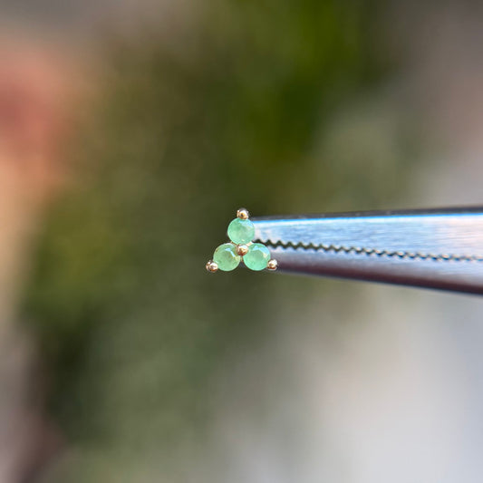 Ivy Tiny Natural Gemstone - Green Aventurine - Threadless End