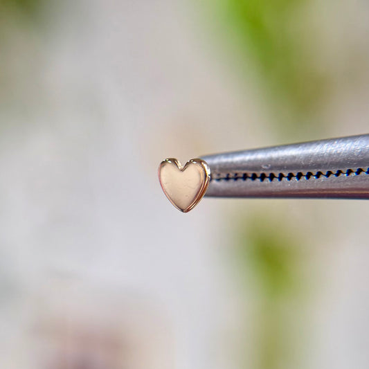 Heart - High Polished - Threadless End