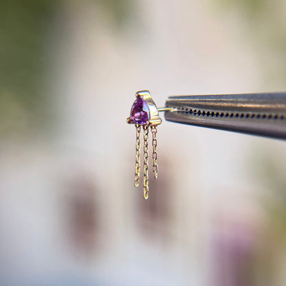 Veronika - Rhodolite Garnet - Threadless End
