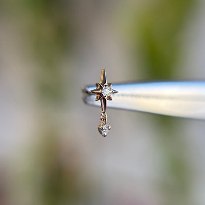 Nova with Diamond Dangle - Threadless End