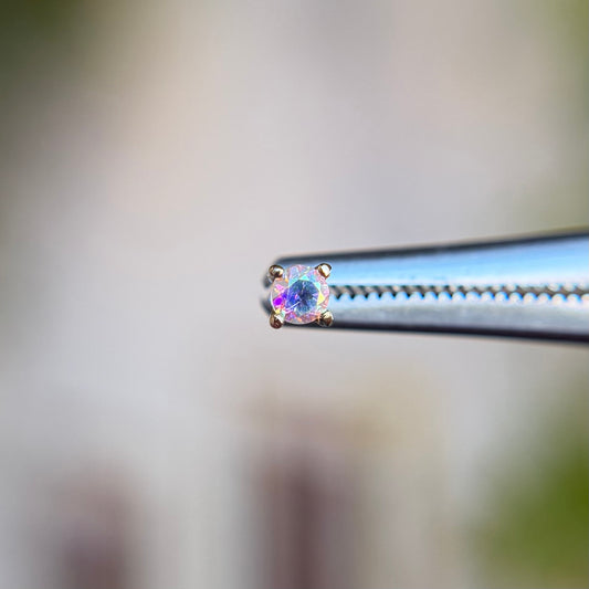 Mercury Mist Topaz Prong - Threadless End