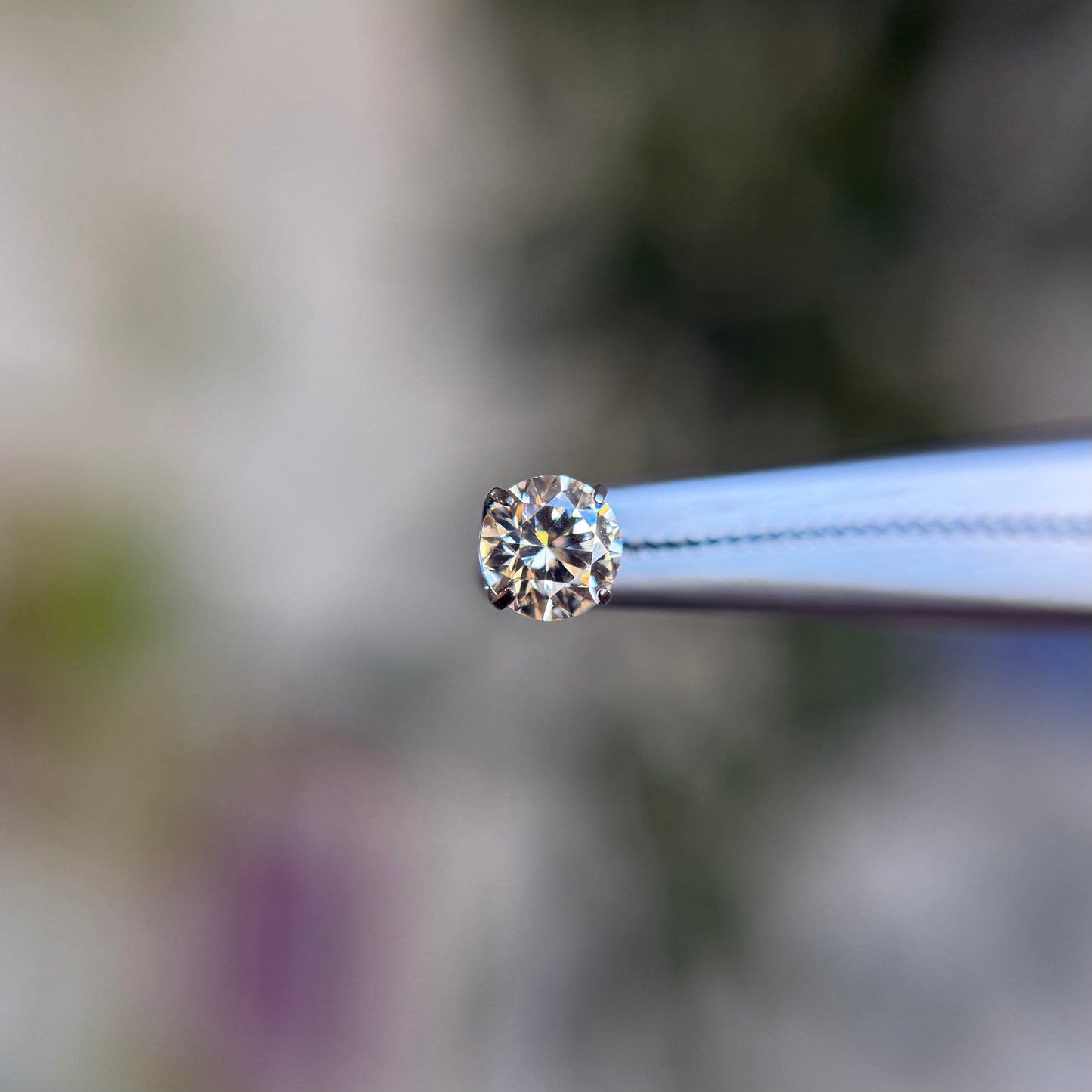 Titanium Prong Set Cubic Zirconia - Champagne - Threadless End