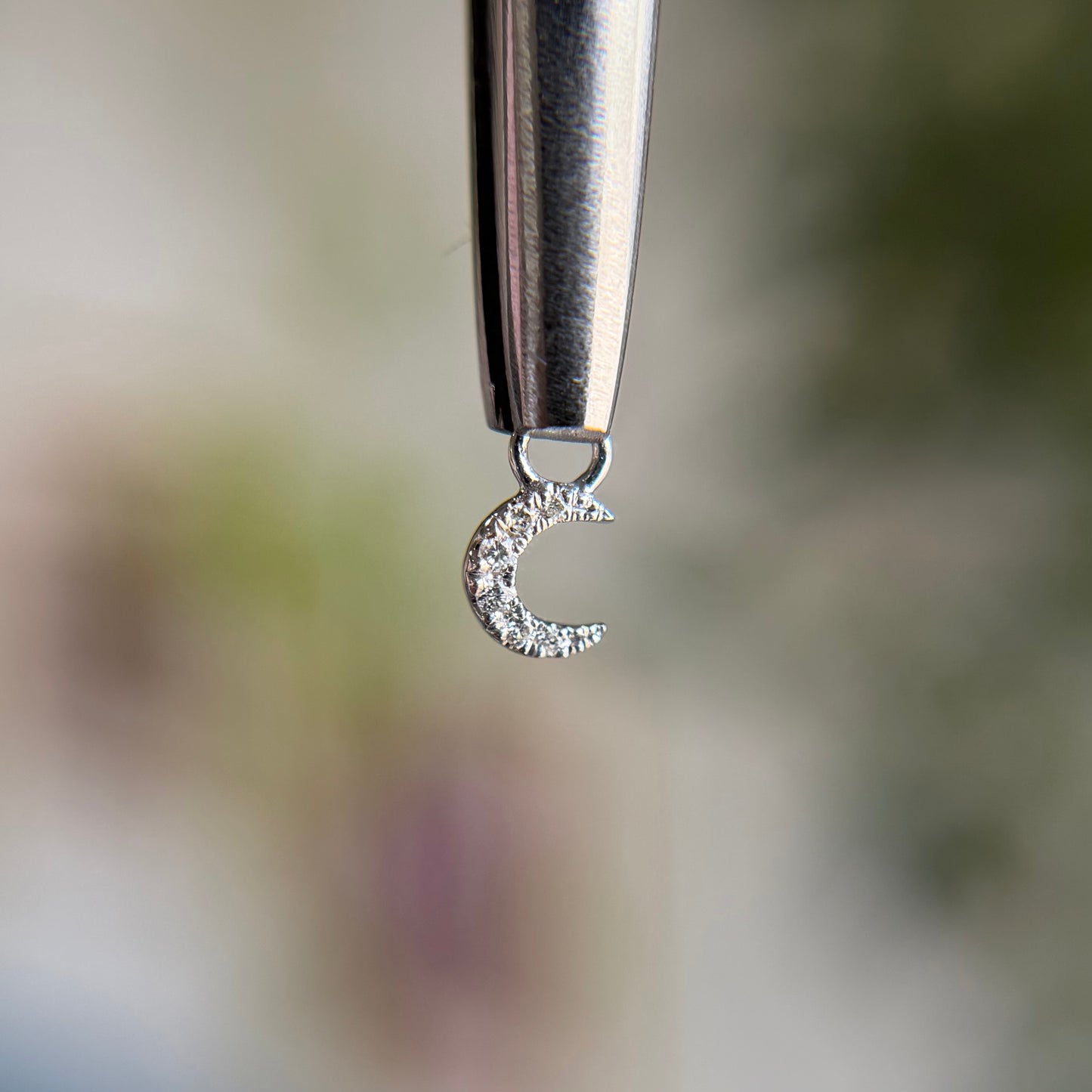 Ayla Crescent Moon - Diamond - Charm