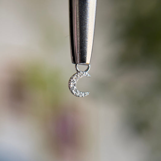 Ayla Crescent Moon - Diamond - Charm