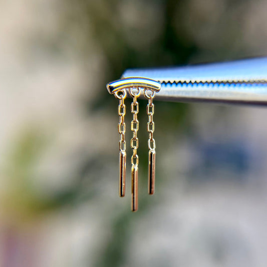 Triple Wind Chime Bar End - Threadless End