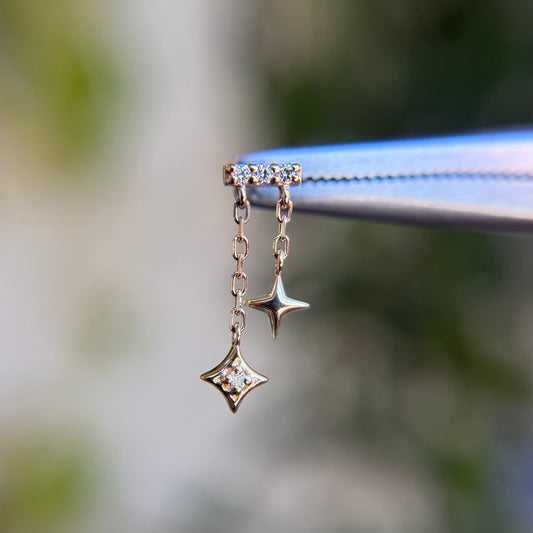 Cosmo Bar End - Diamonds - Threadless End