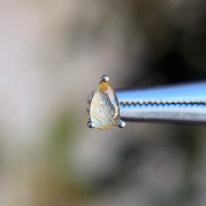 Pear - Rutilated Quartz - Threadless End