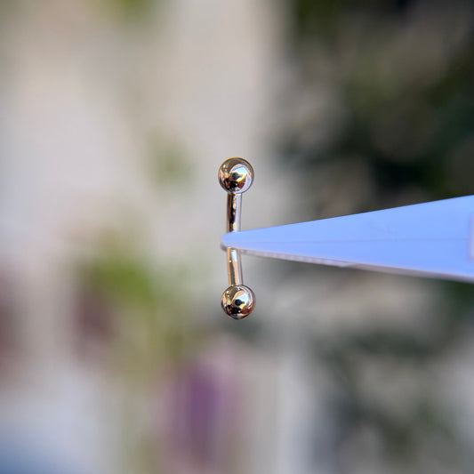 14k Gold Curved Barbell