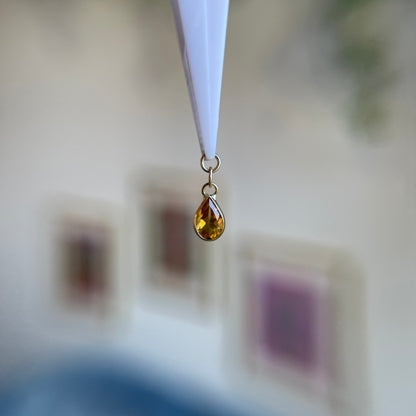 Pear Shaped Charm - Colored Gemstones