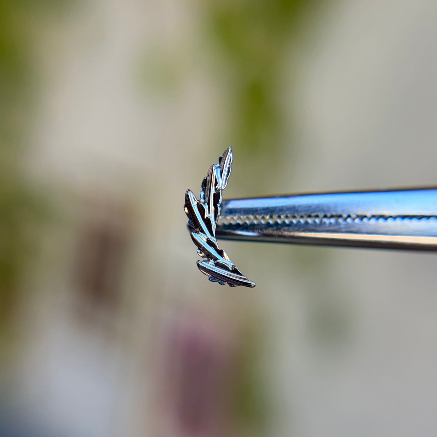 Laurel Pin - Titanium - Threadless End