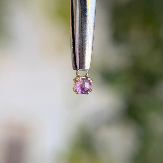 Rose Cut Amethyst - Charm