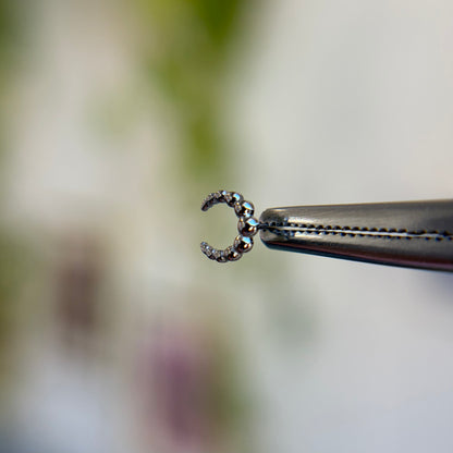 Moon Pin - Titanium - Threadless End