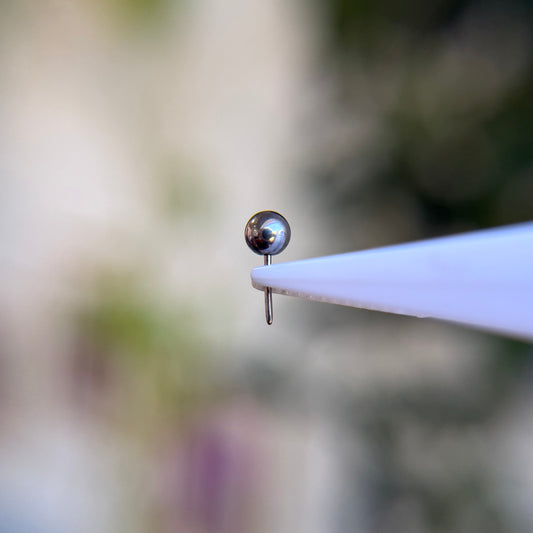 Titanium Curved Barbell Ball