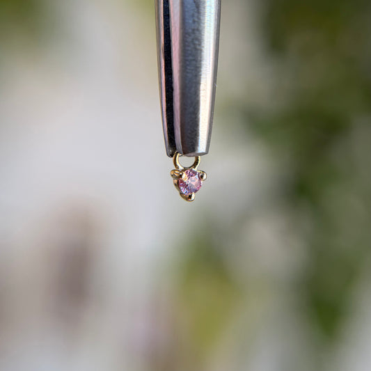 Gia - Pink Sapphire - Charm