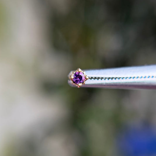 Stella - Amethyst - Threadless End