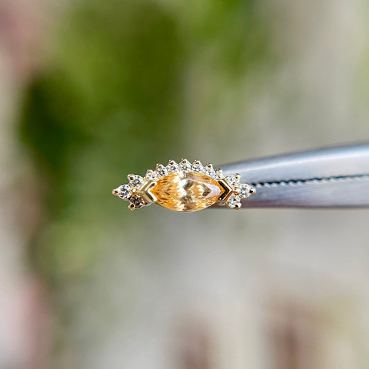 Anastasia - Citrine - Threadless End