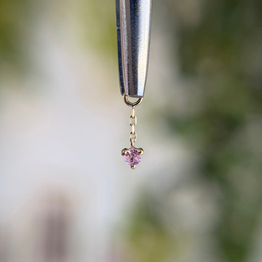 Gia on Chain - Pink Sapphire - Charm