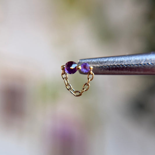 The Upside Down Major w/ Chain - Amethyst - Threadless End