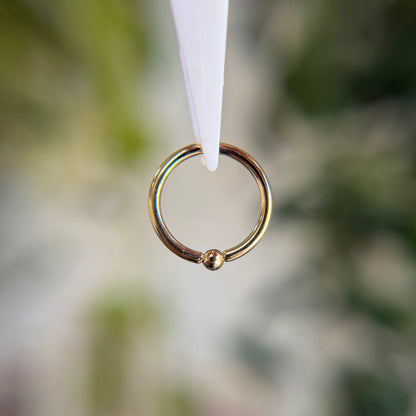 14k Gold Fixed Bead Ring