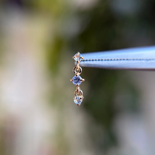 Orion - Tanzanite & White Topaz - Threadless End