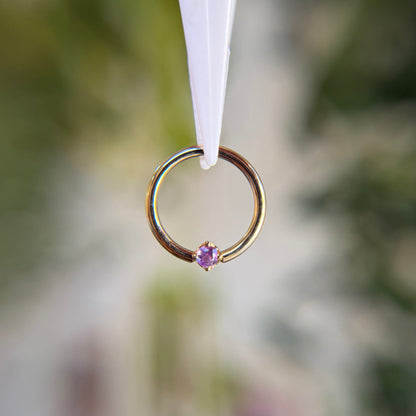 Fixed Ring with Classic Prong - Colored Gemstones