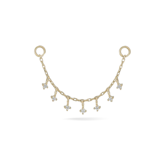 Ember - 7 Tiny Diamond Charms - Chain