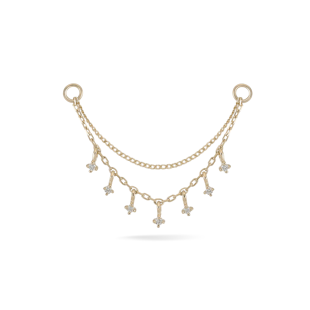 Ember Tiny Diamond Charm - Double Chain