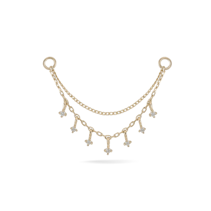 Ember Tiny Diamond Charm - Double Chain