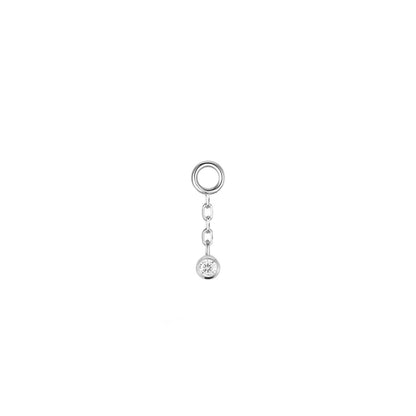 Tiny Charm - Bezel Set Diamond with Chain