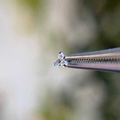 Titanium Trinity - Cubic Zirconia - Threadless End