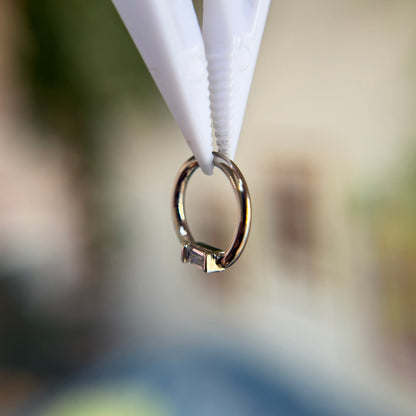 Seamless Fixed Bead Ring - Horizontal Baguette