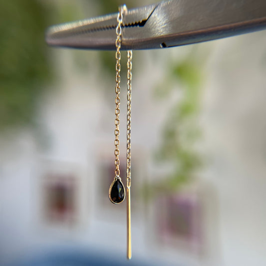 Pear Threader - Black Spinel