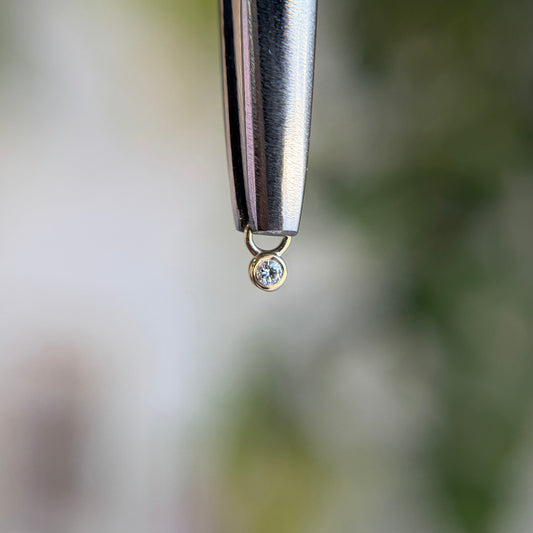 Tiny Charm - Bezel Set Diamond
