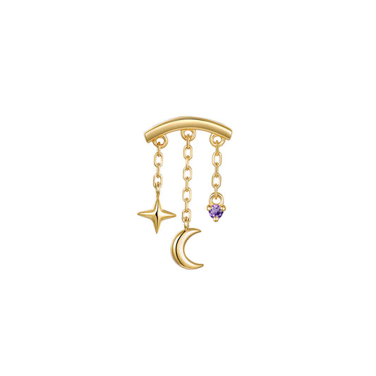 Cassiopeia Bar - Amethyst - Threadless End