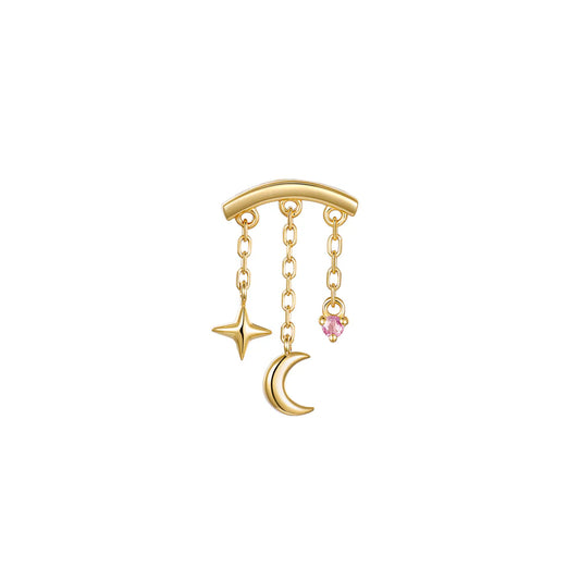 Cassiopeia Bar - Baby Pink Sapphire - Threadless End