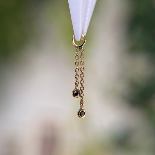 Gemmed Cascade 2 - Black Diamond - Charm