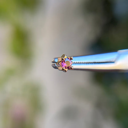 Stella - Pink Tourmaline - Threadless End