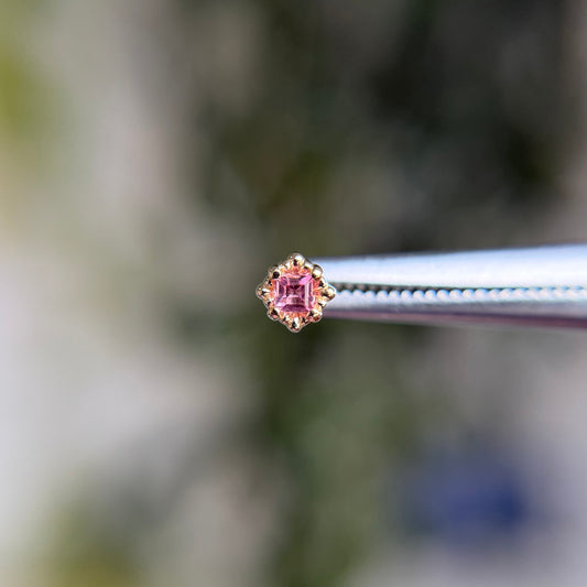 Melange Princess - Pink Tourmaline - Threadless End