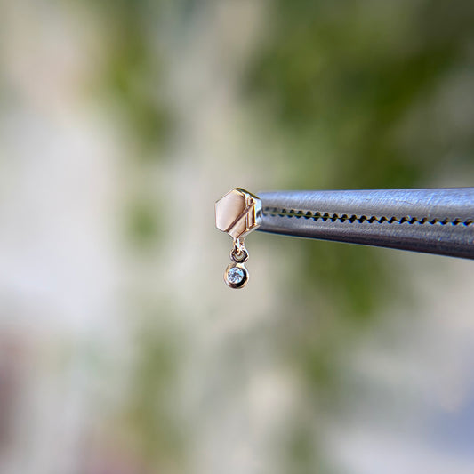 Hex Diamond Drop - Threadless End
