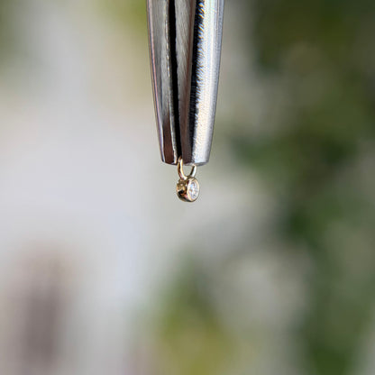 Tiny Charm - Bezel Set Diamond