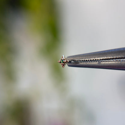 Zara - Tsavorite Green Garnet - Threadless End