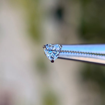 Titanium Heart Shaped Cubic Zirconia