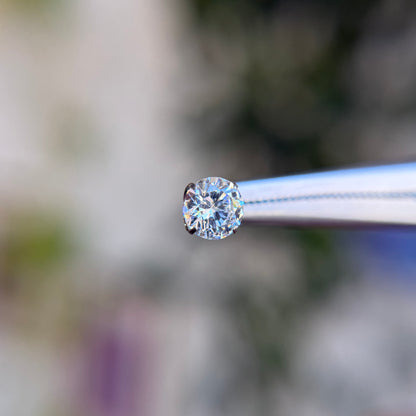 Titanium Prong Set Cubic Zirconia - Threadless End