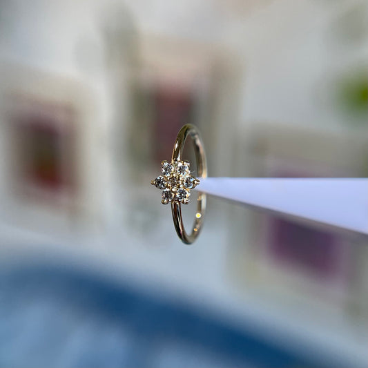 Fixed Bead Ring - Flower
