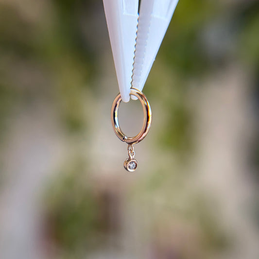 Diamond Droplet Huggie