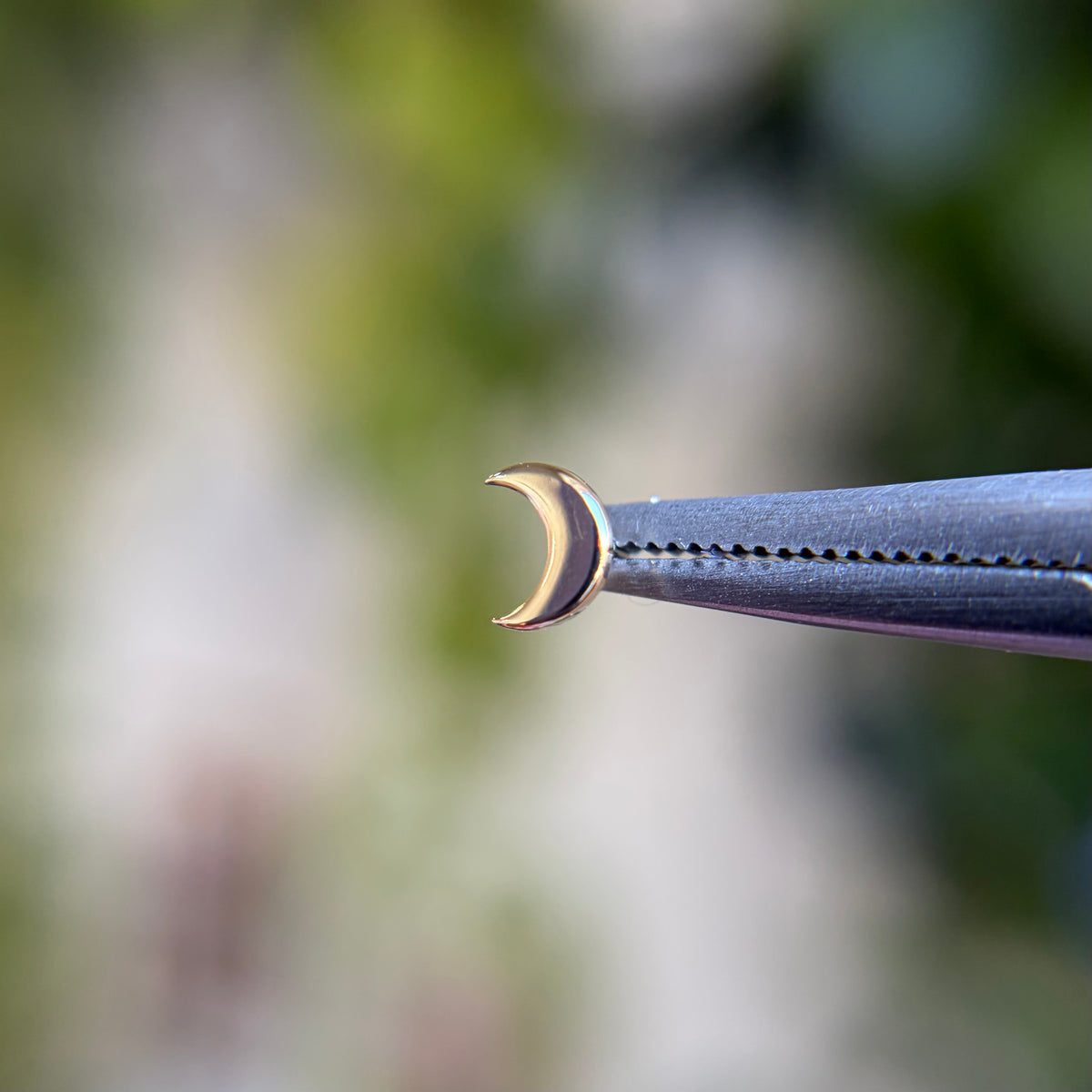 Crescent Moon Pin - Threadless End